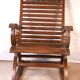 Rocking- chair in teak flesh