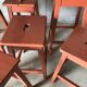 Set of wooden stools