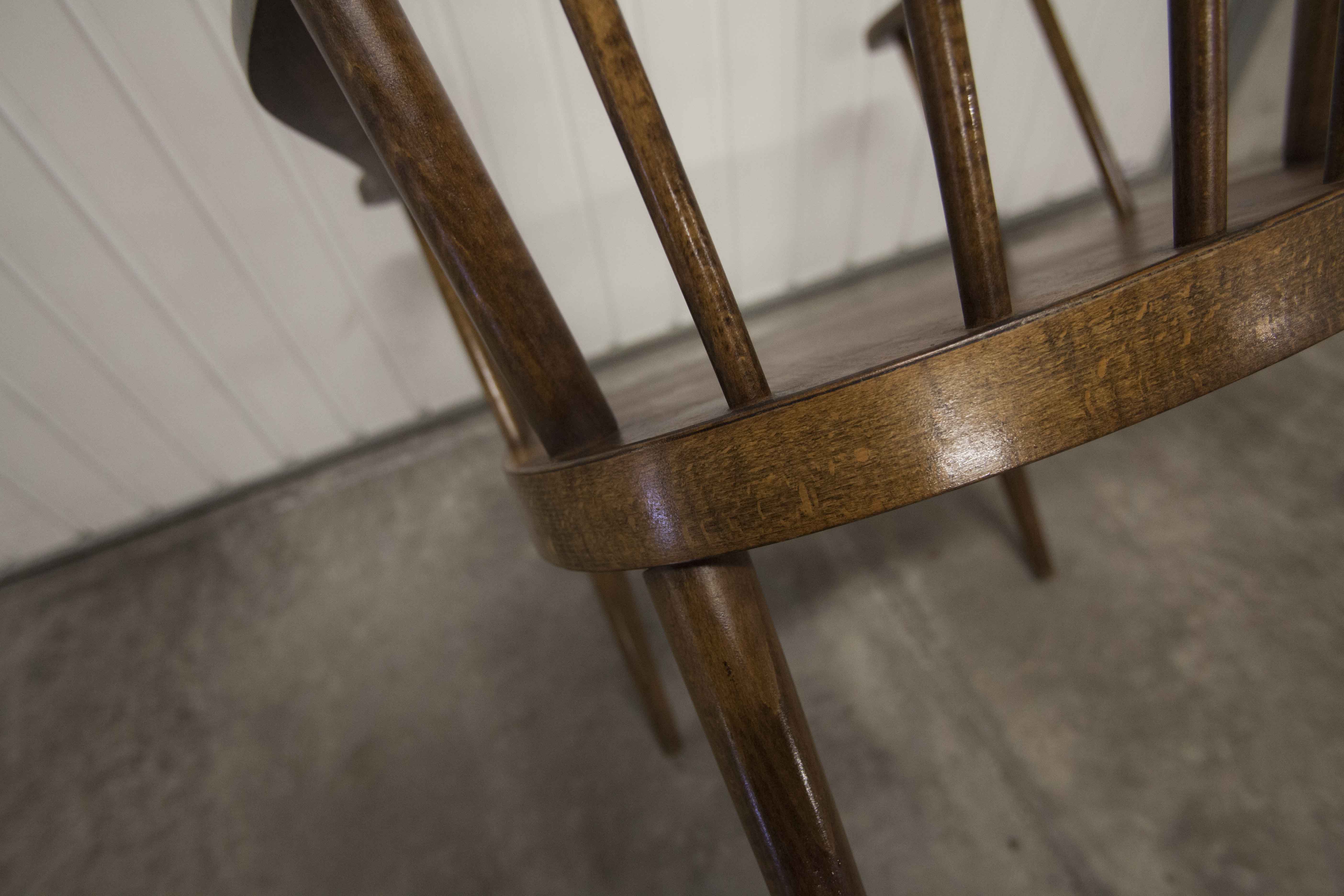 Fauteuil Baumann modèle éventail 1970 bois courbé