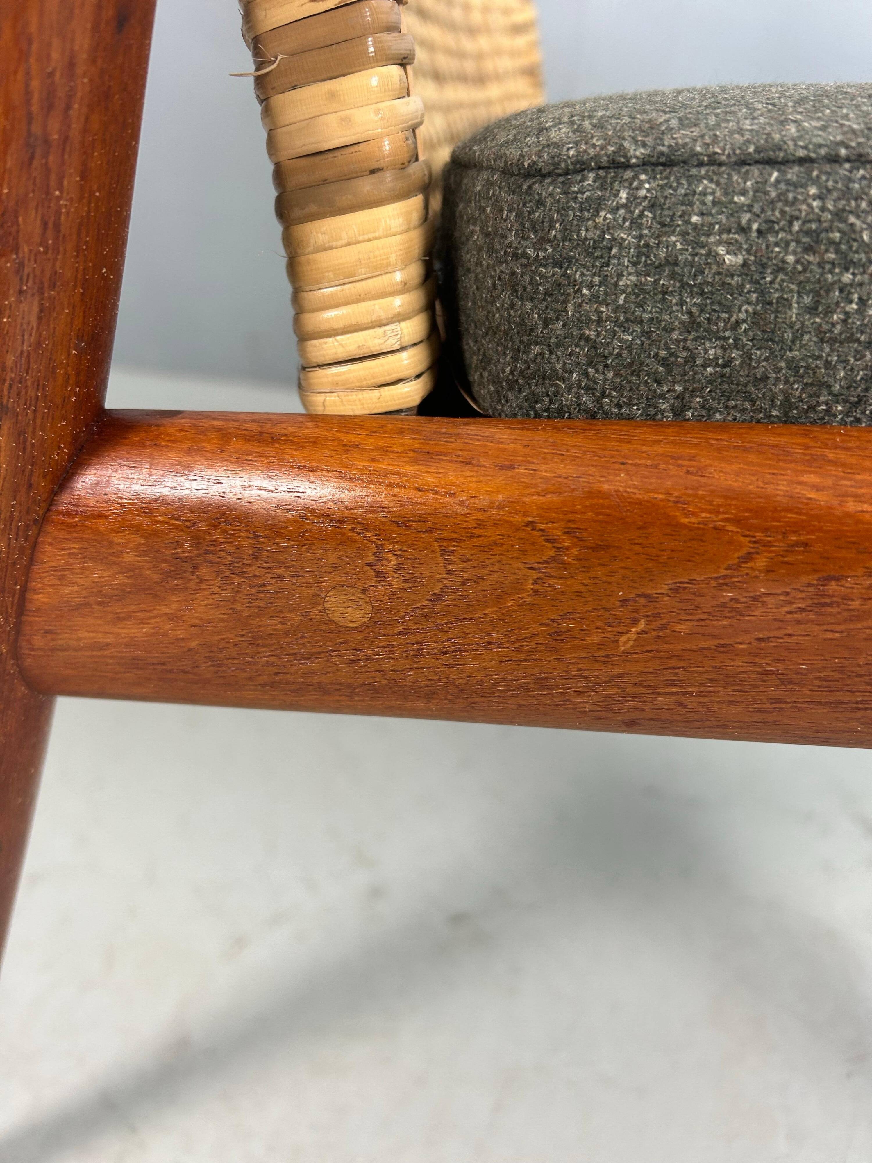 Peter Hvidt& Orla Mølgaard-Nielsen FD146 Cane Back Easy Chair, Denmark