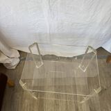 70s plexiglass serving trolley