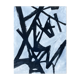 Tableau peinture abstraite noir et blanc XXe