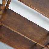 French Oak Mid-Century Bobbin Shelving Unit