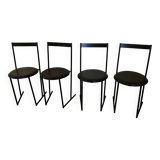 Set of 4 chairs Italy 1980 by Emilio Nanni for Fly-line