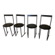 Set of 4 chairs Italy 1980 by Emilio Nanni for Fly-line