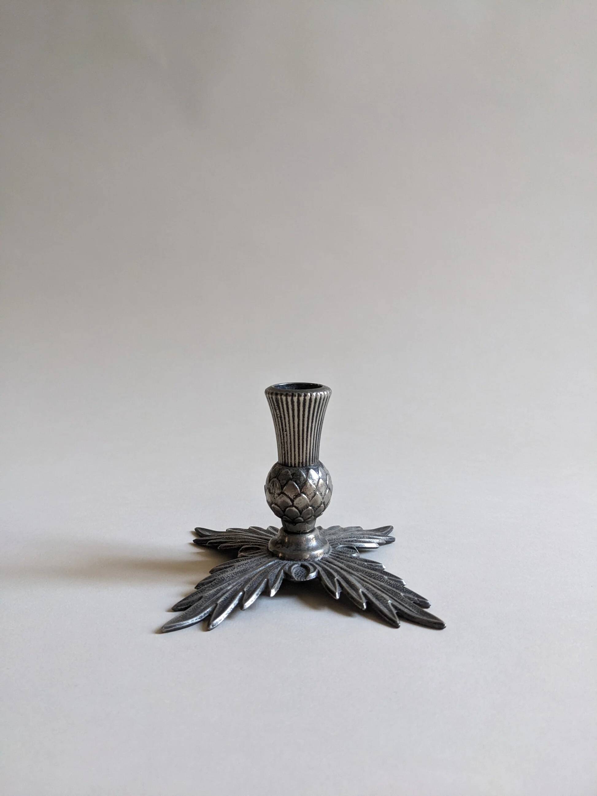 Silver pineapple candle holder