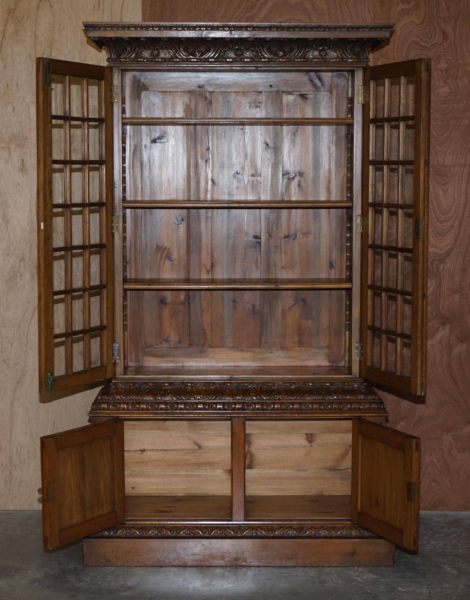 Meuble bibliothèque ancien Samuel Pepys 1666 grand modèle