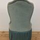 Fauteuil crapaud velours vert à franges