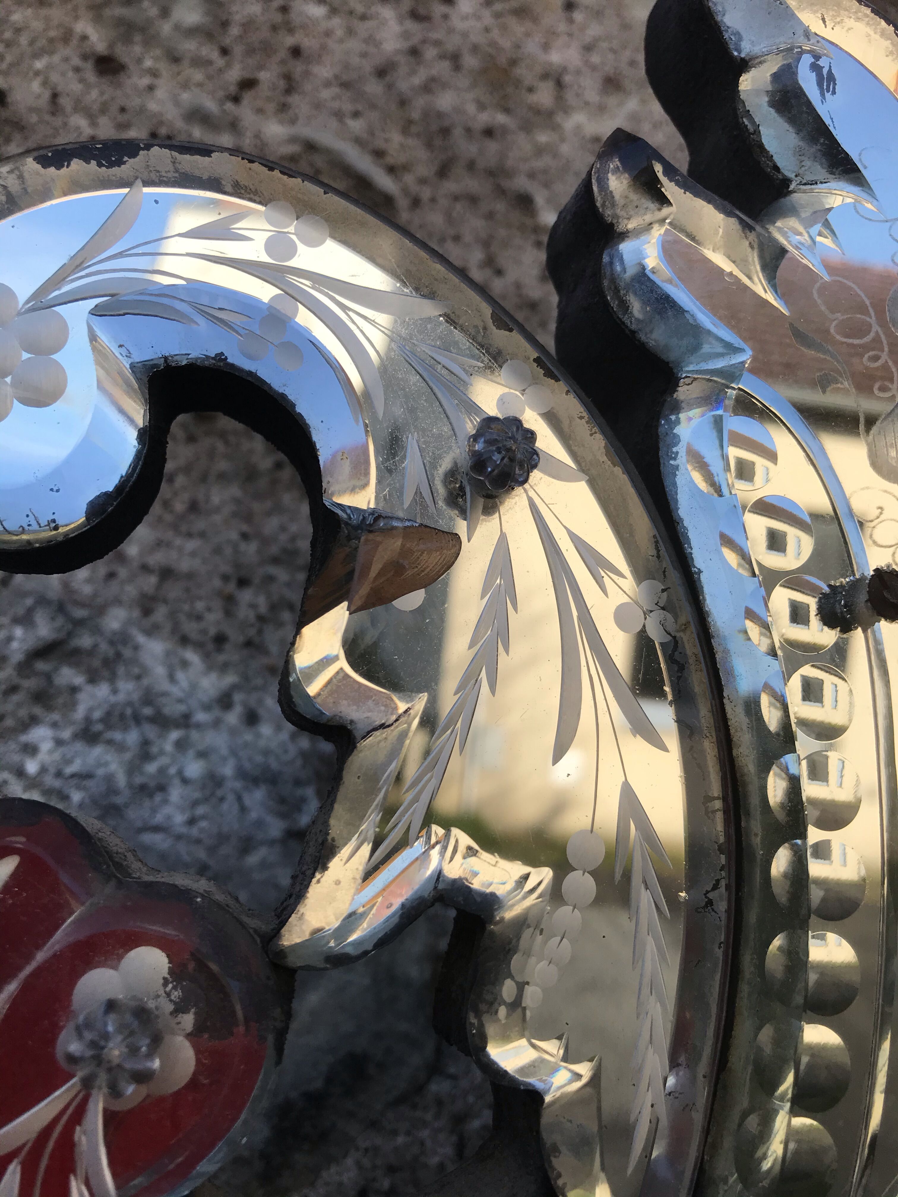 Venetian mirror XIXth 120 x 74 cm