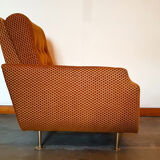 Pair of vintage mustard velvet chairs