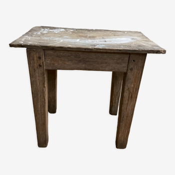Table de peintre en bois brutaliste XIXème siècle