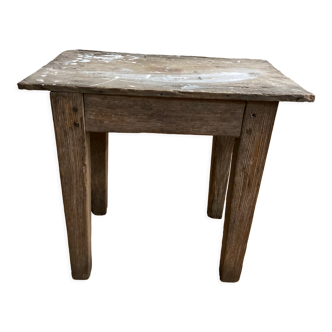 Table de peintre en bois brutaliste XIXème siècle