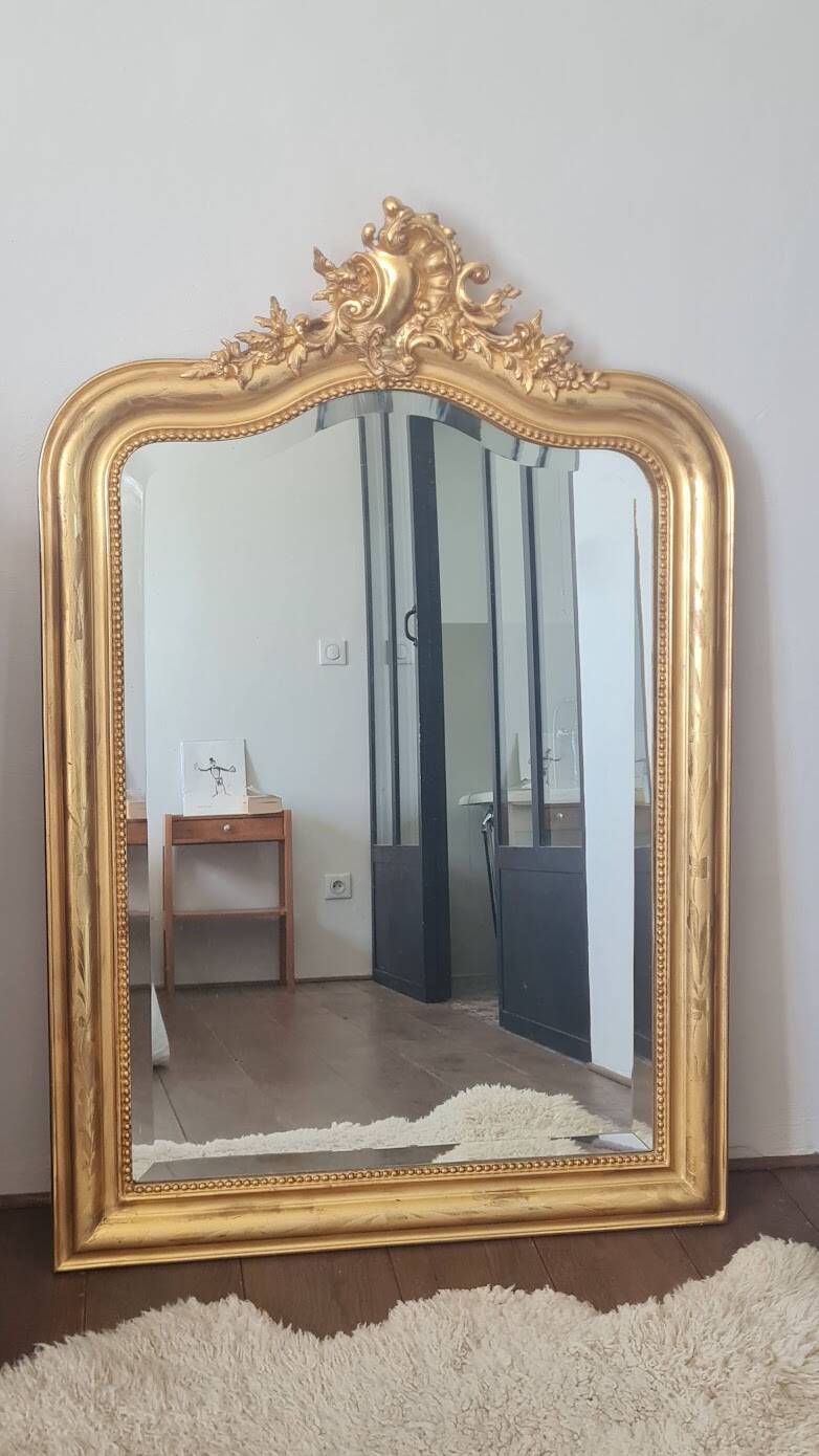 Miroir Louis Philippe avec fronton