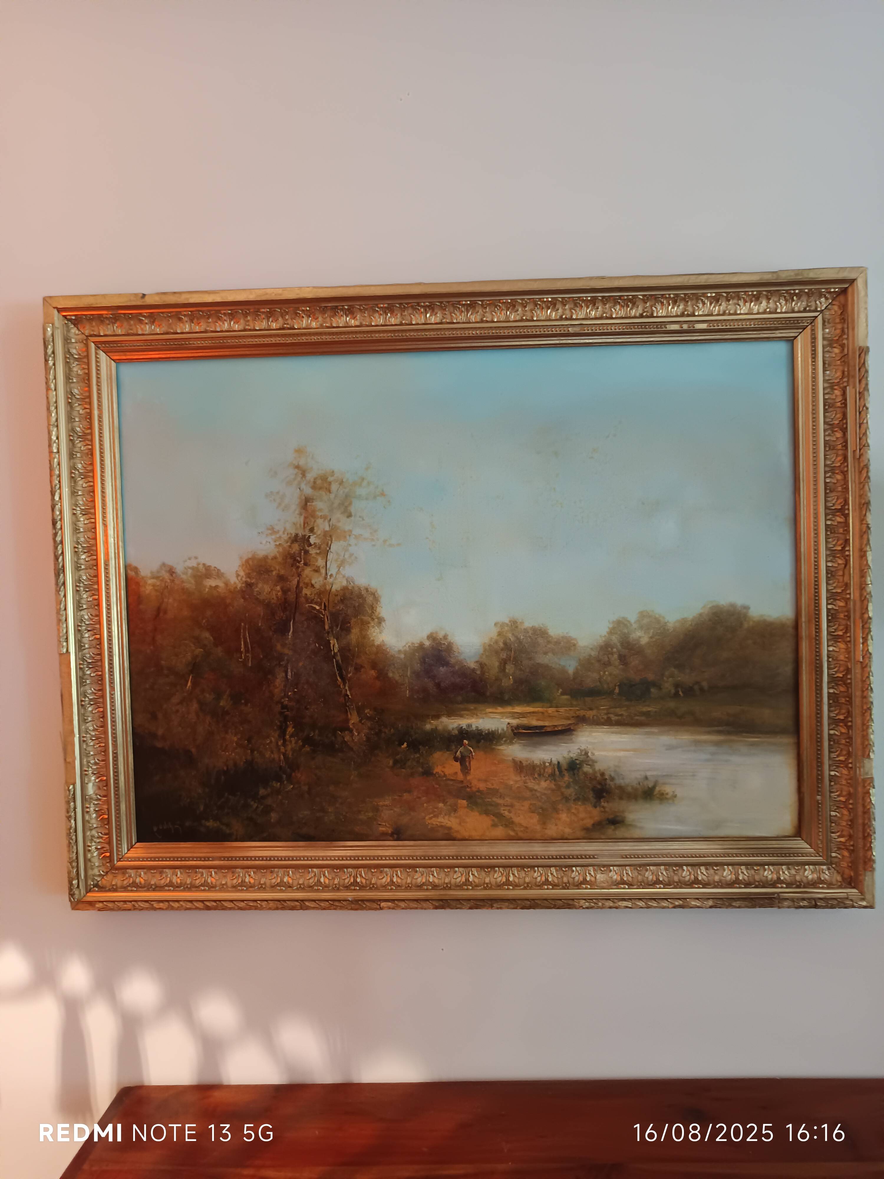 Émile Godchaux (attributed) – Important river landscape, oil on canvas, c.