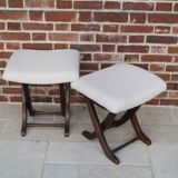2 vintage folding footrests
