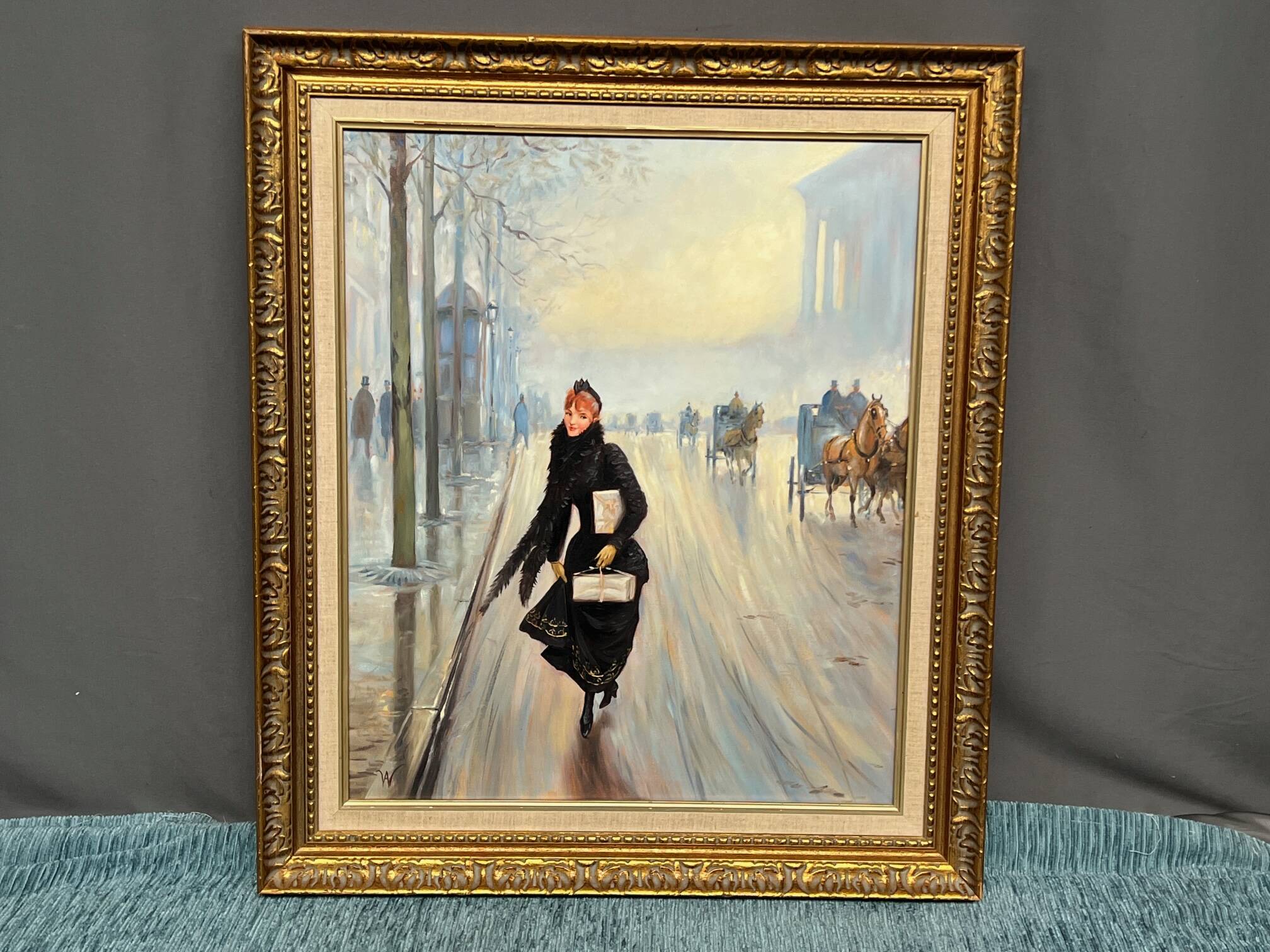 Painting signed "Parisienne".