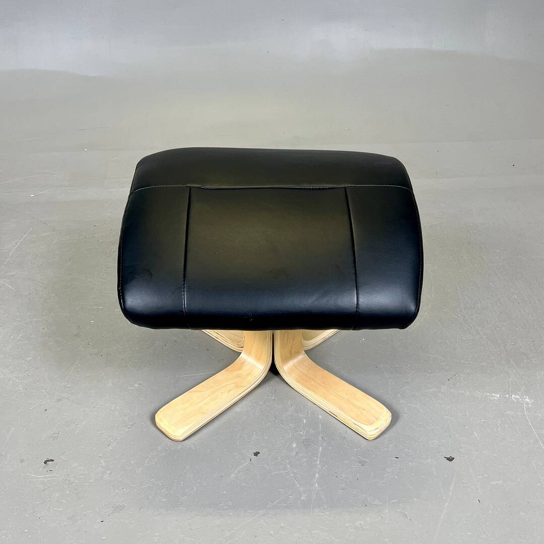 Swivel Reclining Armchair with Matching Footstool — Adjustable Comfort