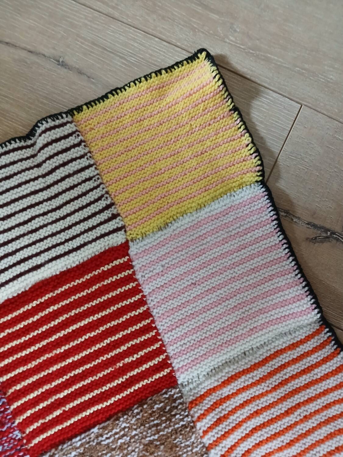 Wool patchwork blanket