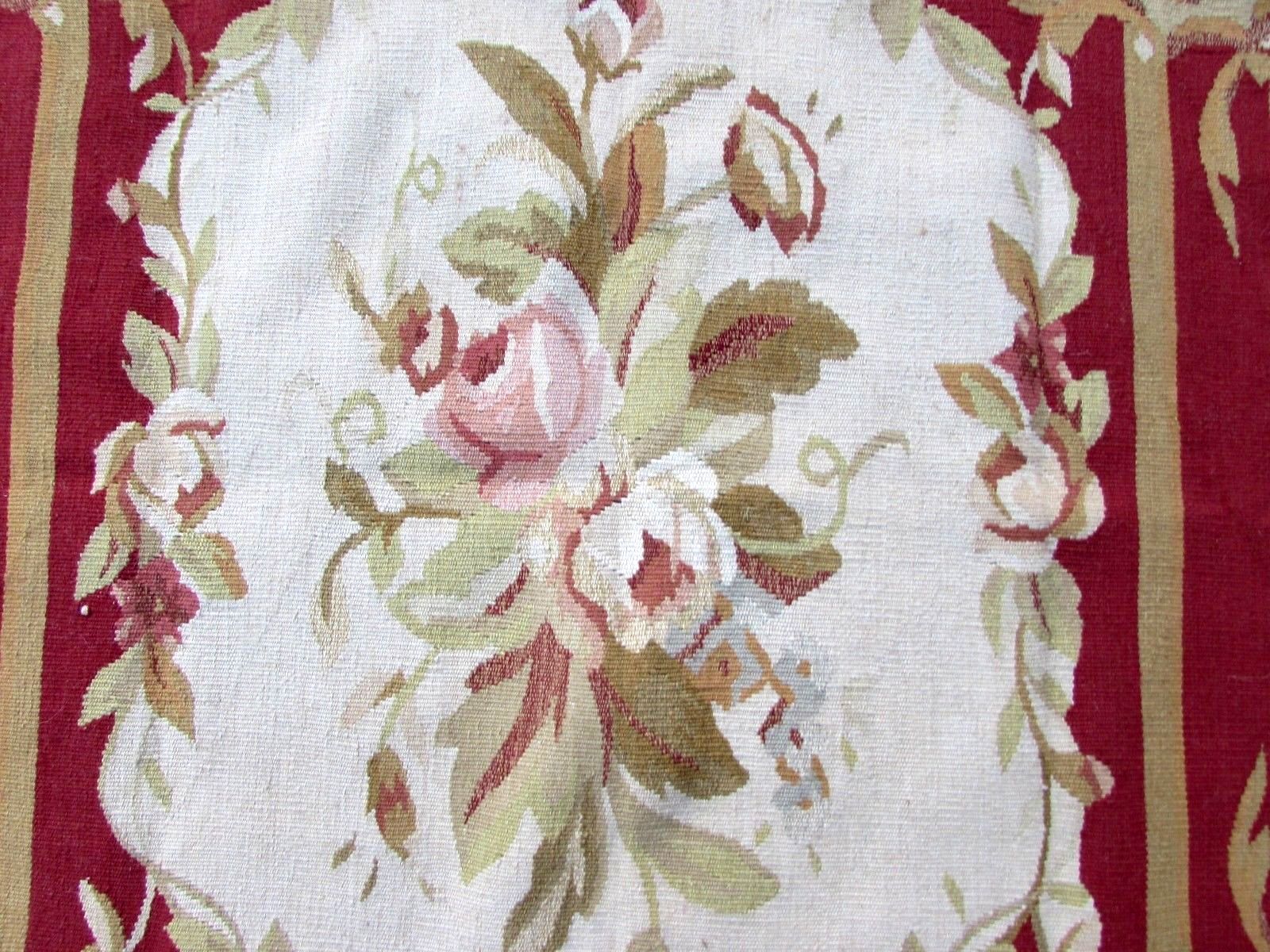 French carpet Aubusson handmade 122x186cm 1980