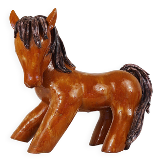 Walter Bosse Large Ceramic Horse Sculpture, Austria, 1950s