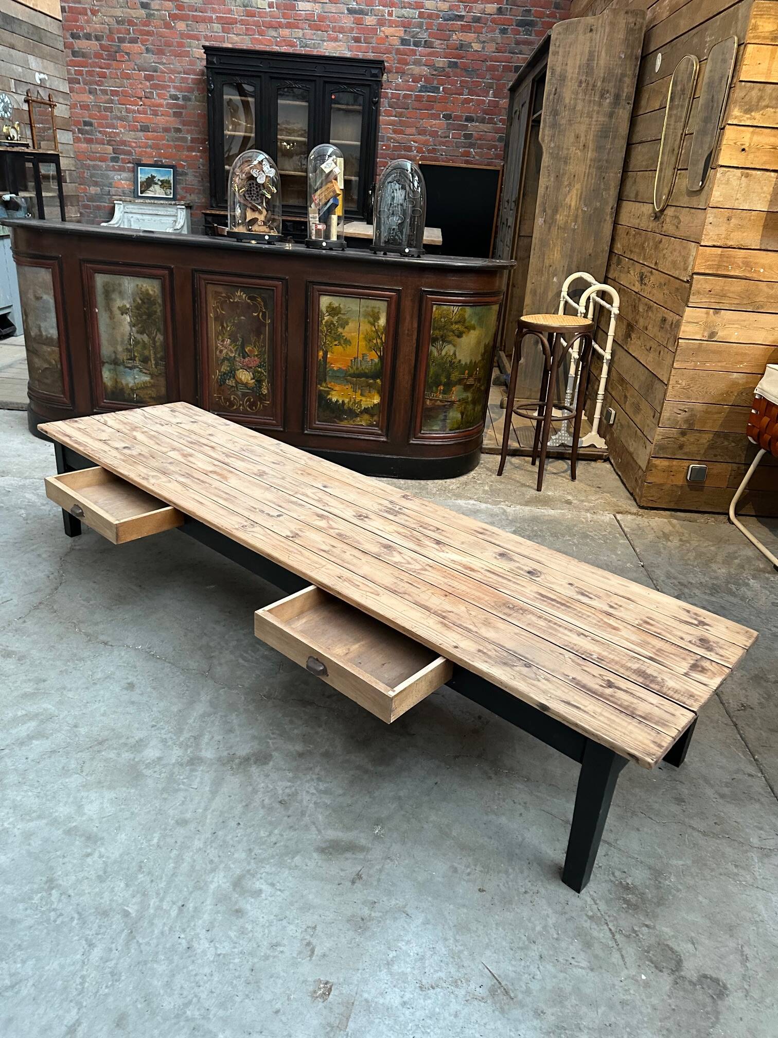Large mid-20th century coffee table