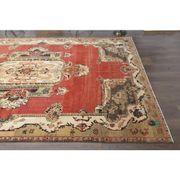1970s Vintage Turkish Handmade Wool Red Oversized Area Rug 210x318