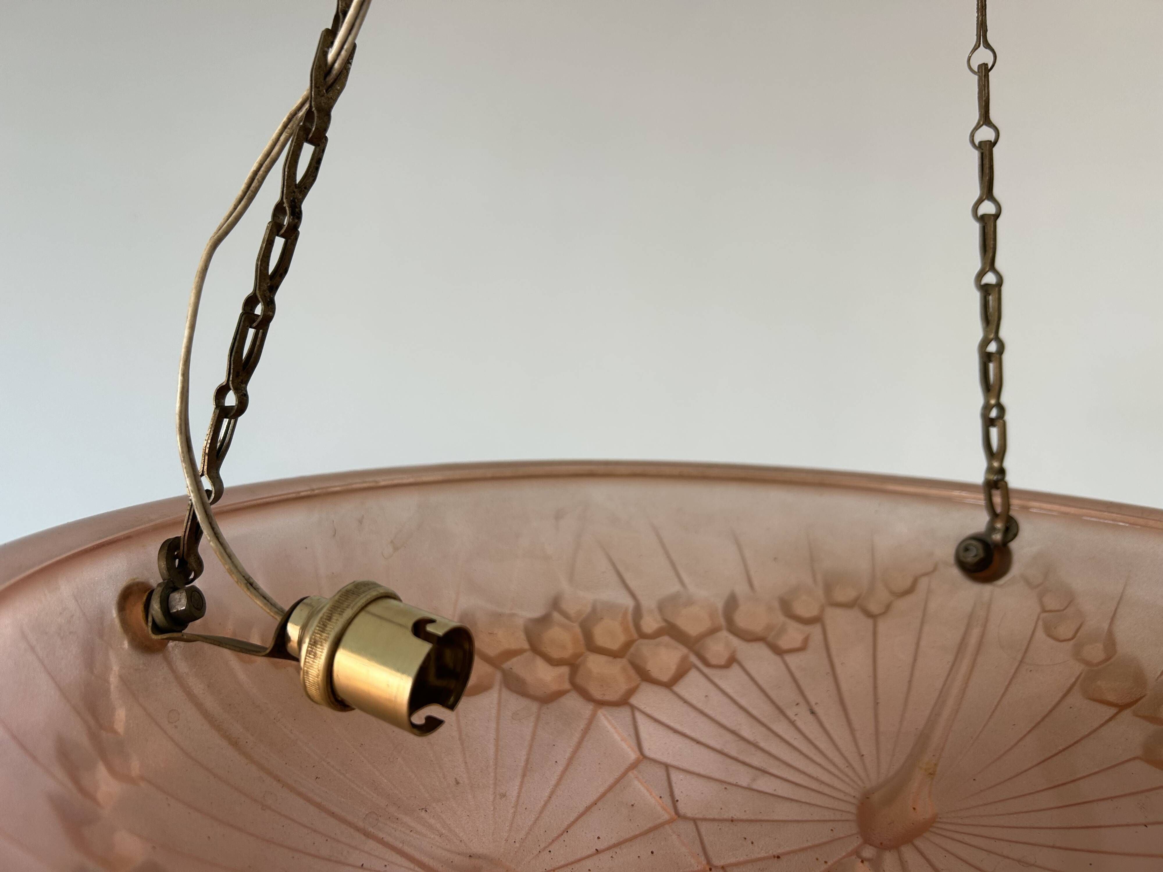 Suspension, antique Art Deco basin