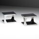 Tables d'appoint modernistes en aluminium, Italie, années 1970