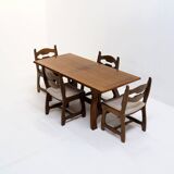 Dining Set by Guillerme & Chambron for “Votre Maison”
