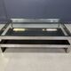 Vintage two-tiered coffee table in 23kt belgochrome, 1970s