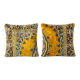 Set of 2 vintage velvet cushion covers 48x51 cm