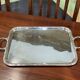 Rectangular tray with LOUIS XVI style handles in silver-plated metal, work from the 1950s
