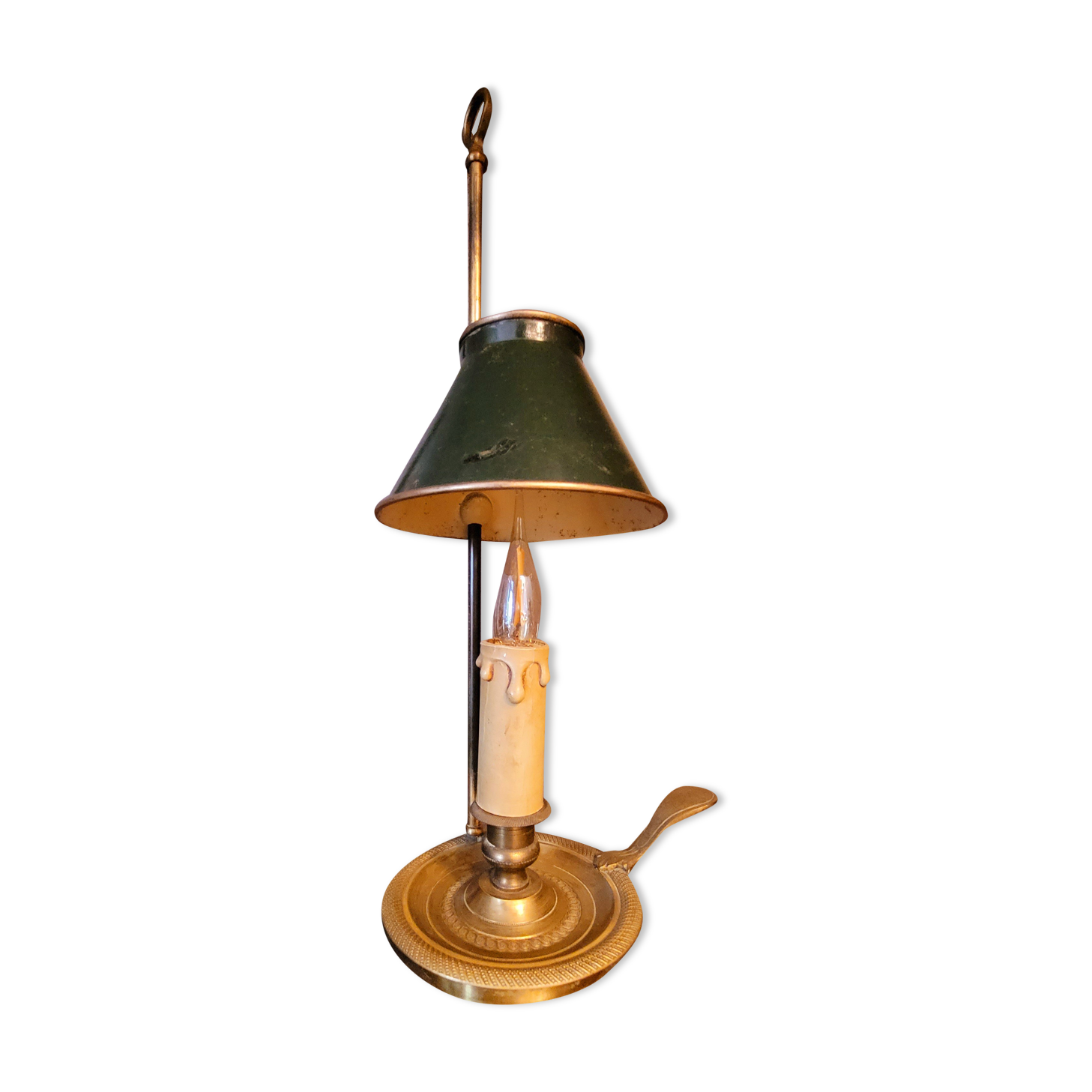 Vintage antique bronze hot water bottle lamp