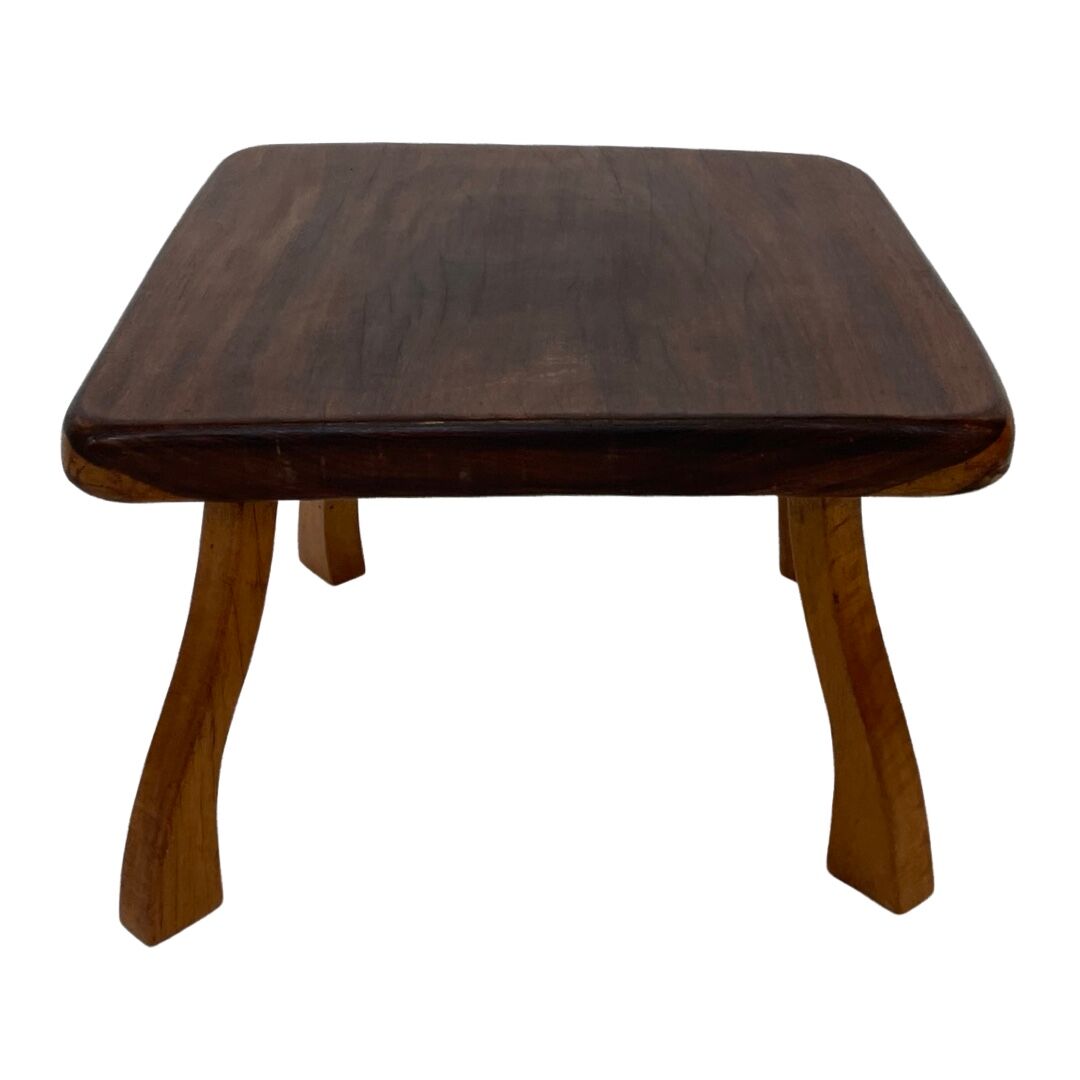 Vintage wooden tree trunk stool plant stool