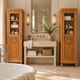 Rare pair of Art Deco glass columns in solid walnut – renovated