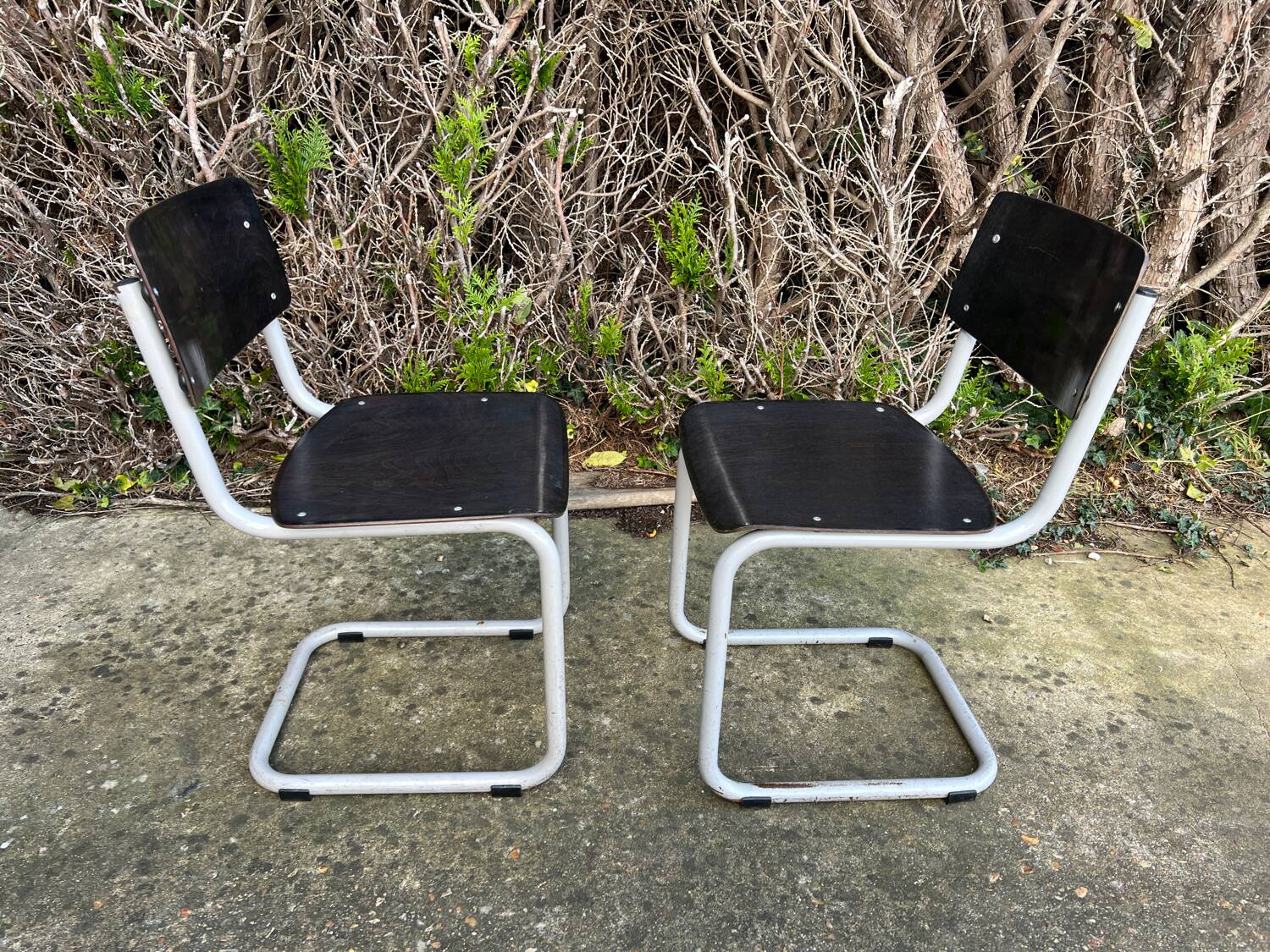 Pair of industrial chairs