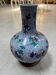 CHINA Polychrome porcelain vase decorated with butterflies Signed under the base 43cm