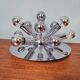 Sputnik ceiling light in chrome metal, Space Age style, 70s