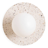 Applique alba en béton blanc