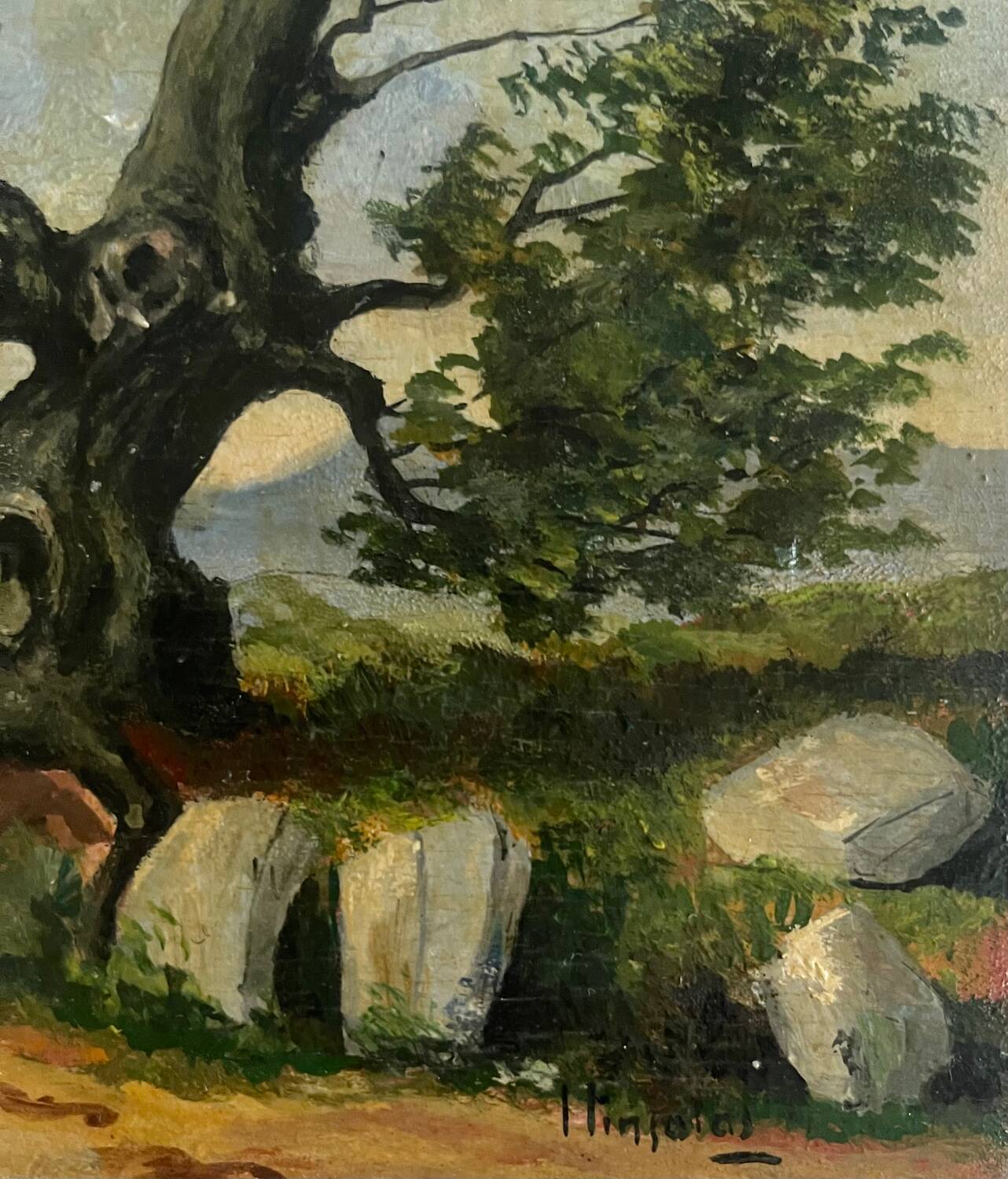 Small painting on wood.