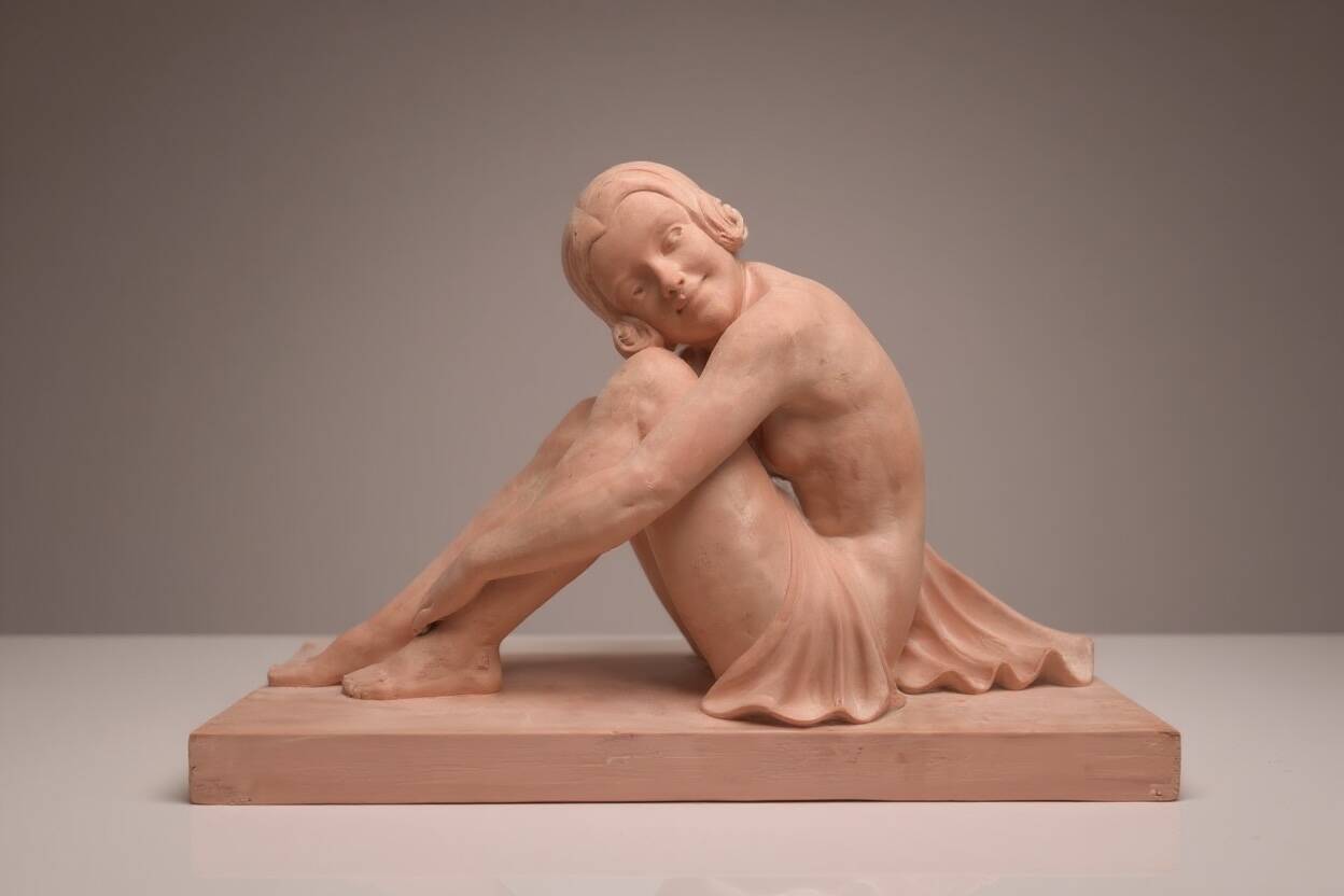Large Art Deco Terracotta Statue – Armand Godard –