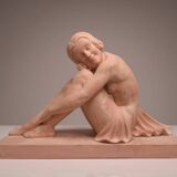 Large Art Deco Terracotta Statue – Armand Godard –