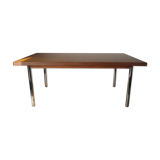 70's chrome teak table