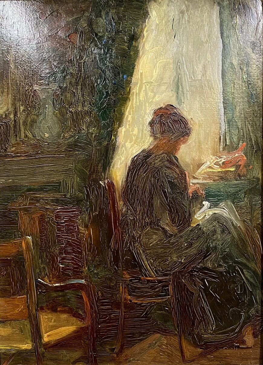 Henriette Morel (1884/1956): very pretty oil on panel
