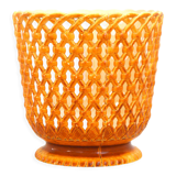 Cache-pot ajouré orange