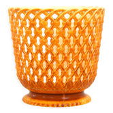 Cache-pot ajouré orange