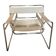 Fauteuil Wassily en cuir blanc et piètement chromé