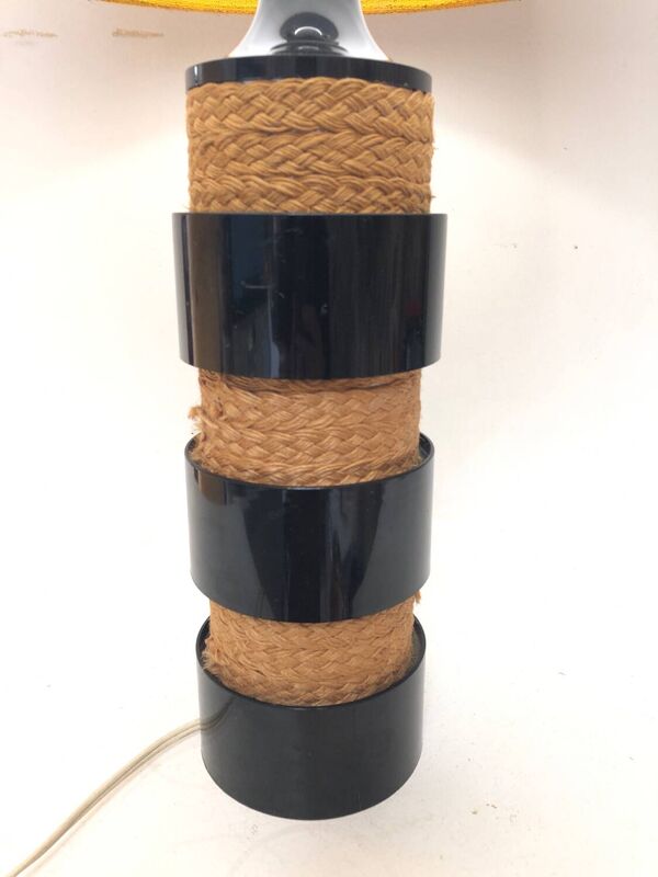 Lampe en corde et bakélite, 1970