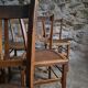 Set of 6 vintage French bistro chairs – Beech, 1950s