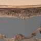 Vintage French provincial painted table | Shabby chic floral console table | Ornate rococo vanity desk with hand-painted roses